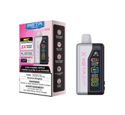 META vape device and packaging on a white background